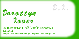 dorottya kover business card